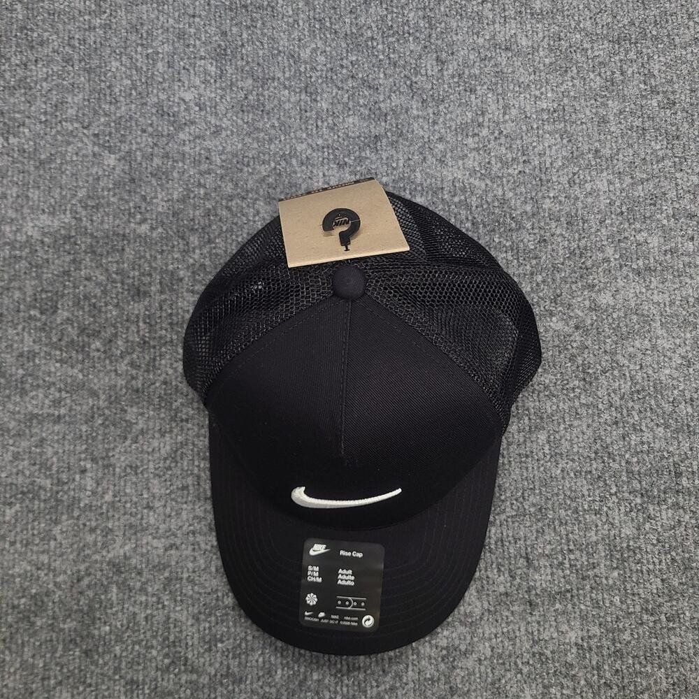 Nike Hat Rise Cap Snapback M/L Black Structured Trucker Adult Unisex II1314 010 - Picture 6 of 11